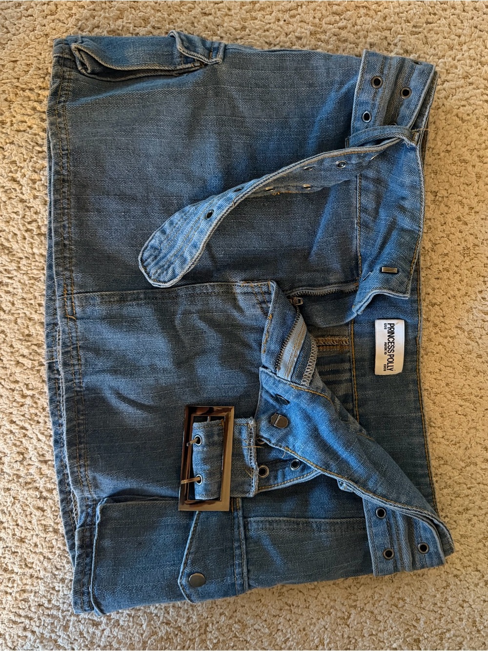 Denim mini skirt